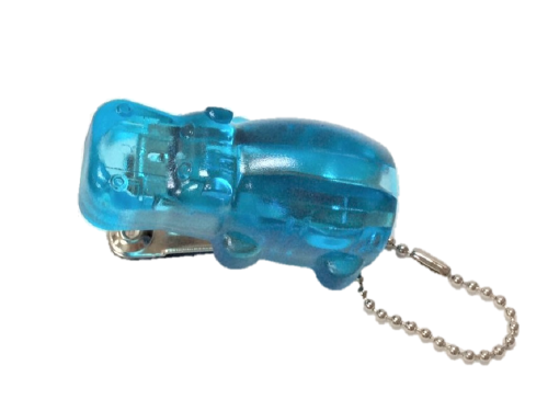 Hippo Stapler with chain　河馬訂書機+鑰匙圈  |產品名稱|文具/包裝|河馬訂書機等/ 彩虹橡皮擦