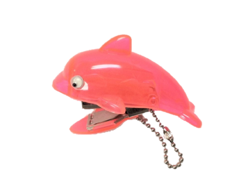 Dolphin Stapler with chain　海豚訂書機+鑰匙圈  |產品名稱|文具/包裝|河馬訂書機等/ 彩虹橡皮擦
