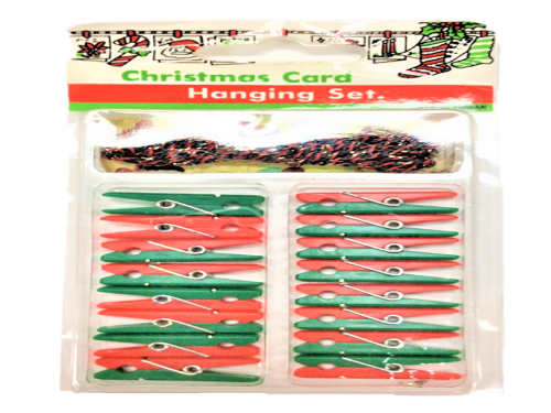 XMAS Card Color Hanging set with cord  |產品名稱|文具/包裝|色彩文具